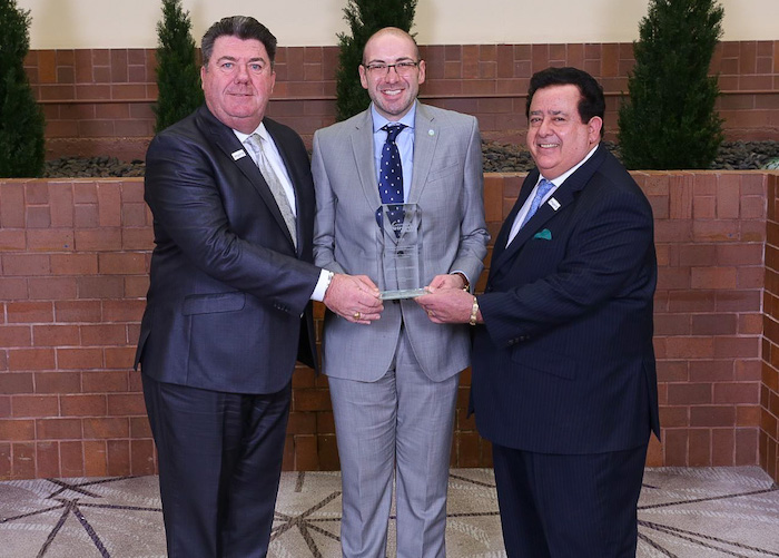 Dave Yhlen, Robin Weinstein, Ed.D. and John DiAngelo with Community Outreach Award