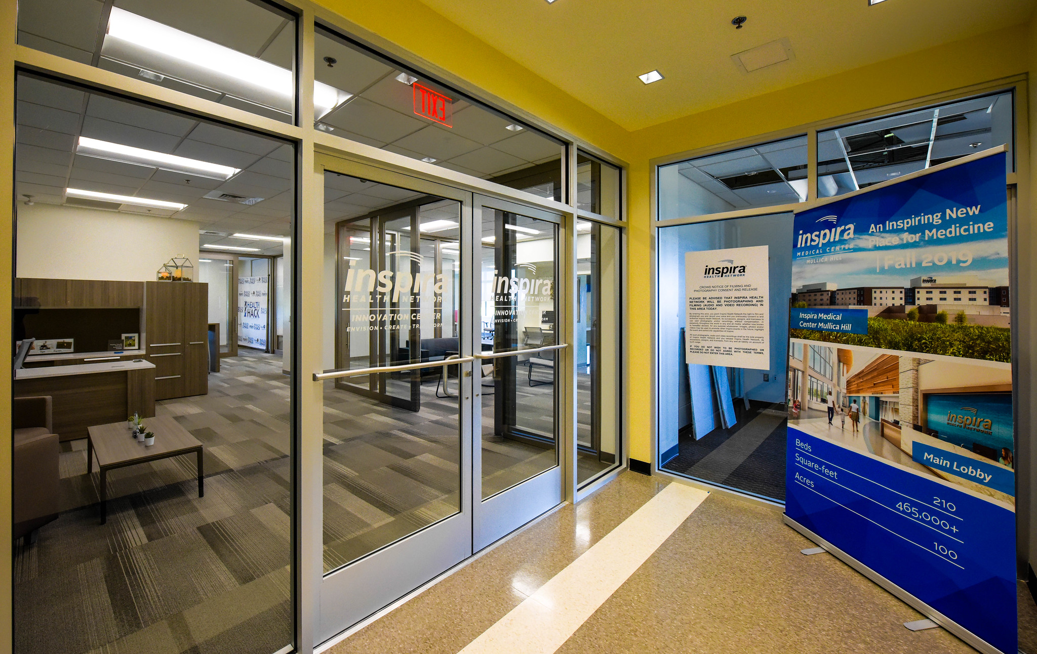 Lobby of Innovation Center at Inspira Mullica Hill