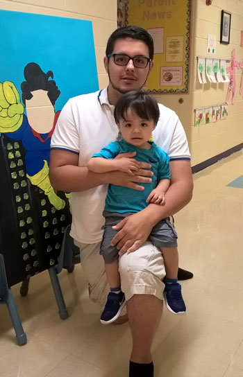 Anthony Stanton with son Aiden Stanton Regino