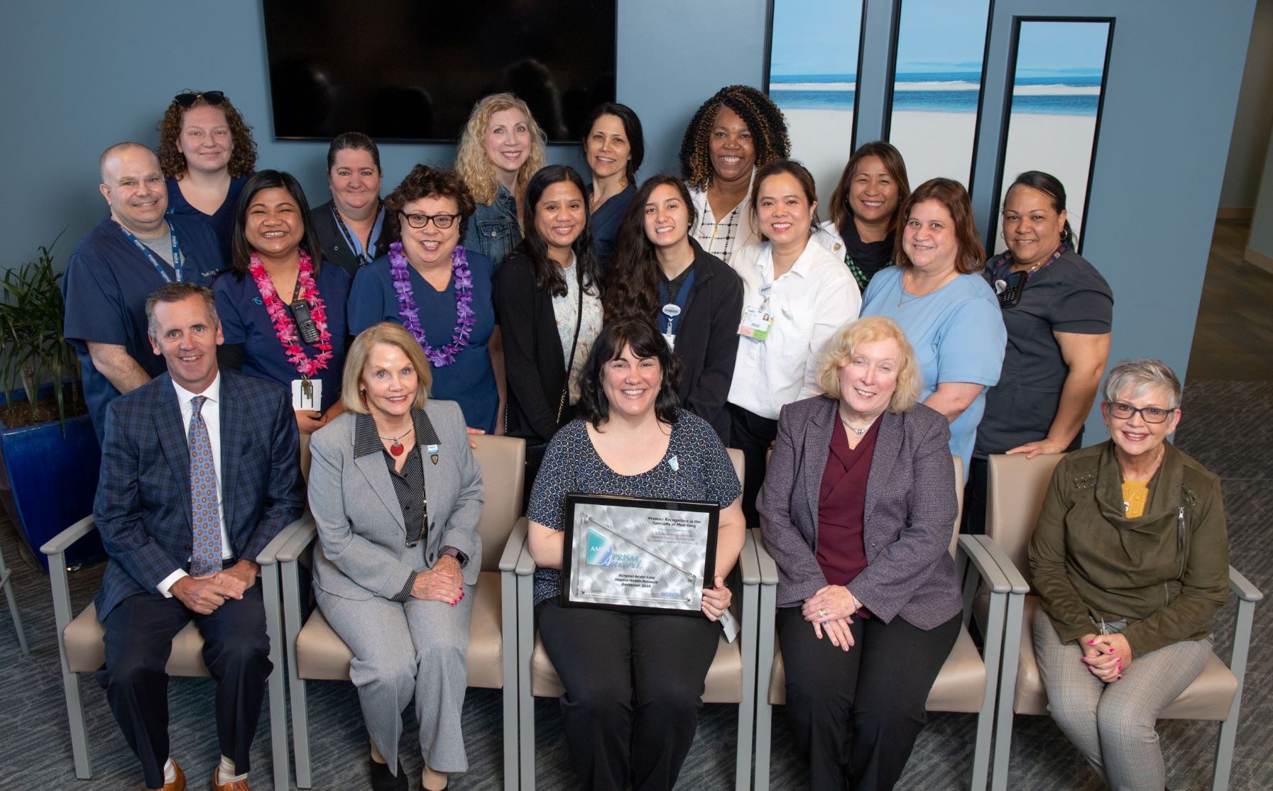 nspira Vineland’s Surgical Acute Care Unit receiving the PRISM Award