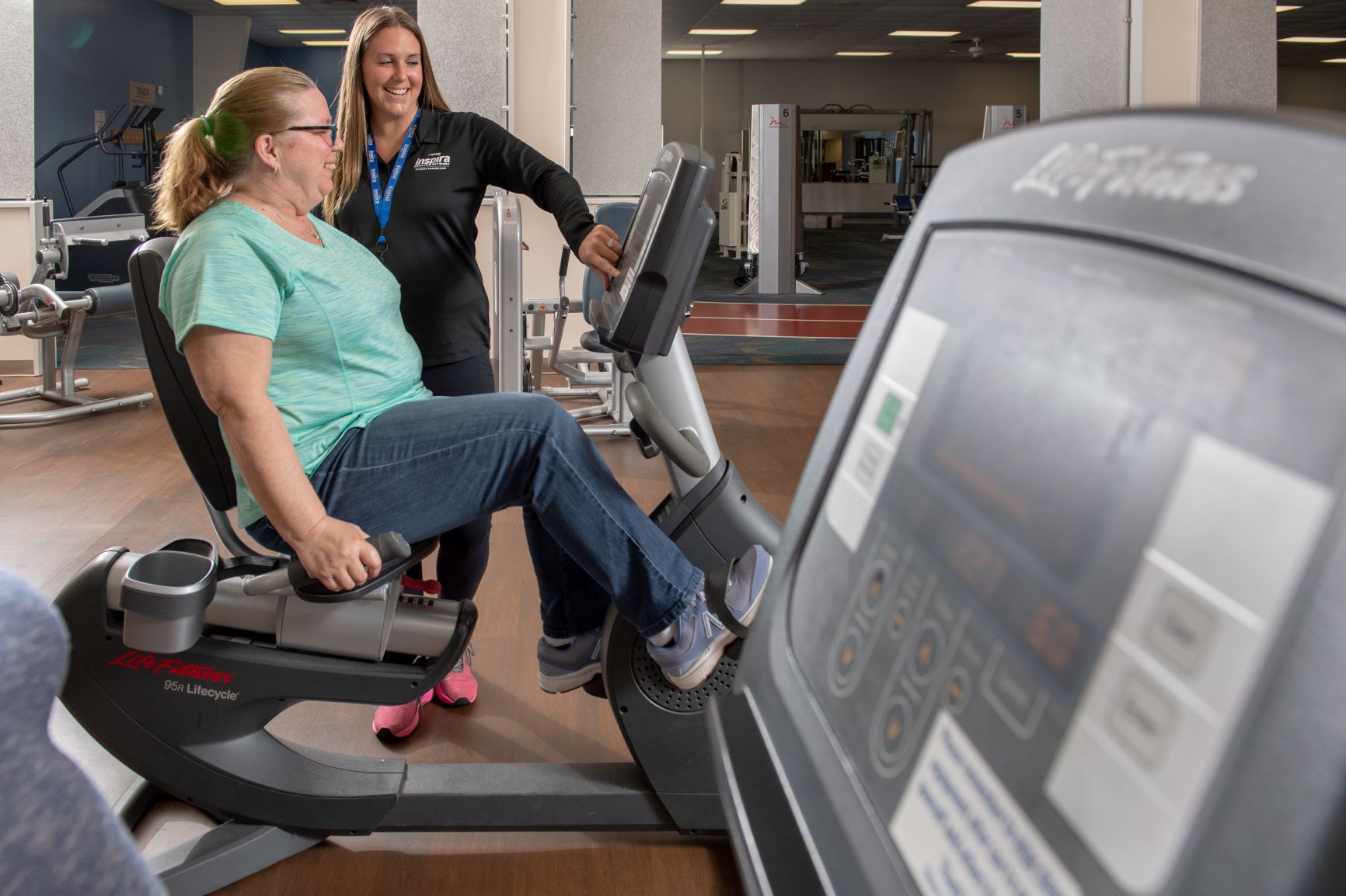 An Inspira Patient and Employee using the Physician Referred Exercise Program