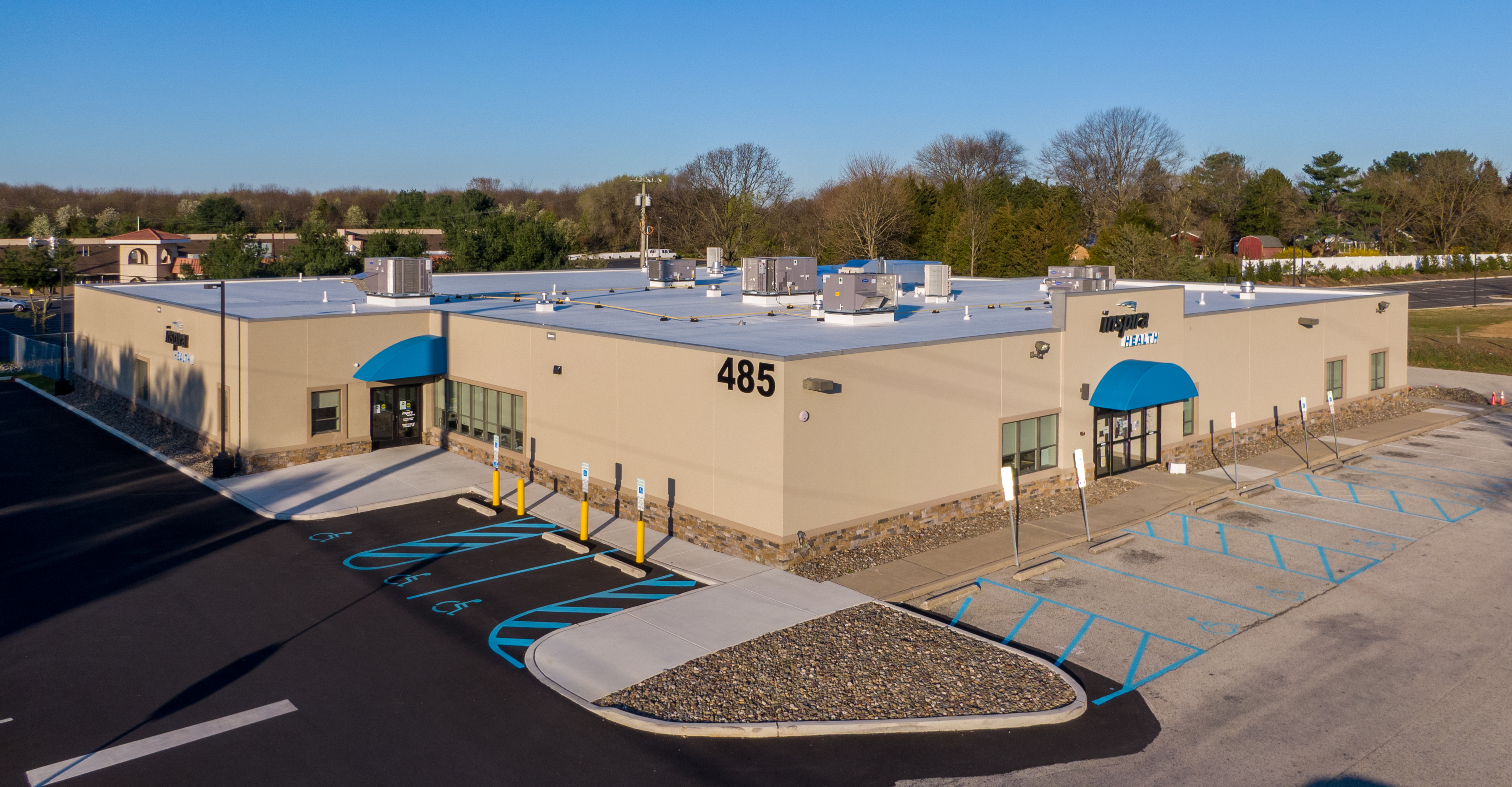 Inspira Health Center at Sicklerville from an aerial view