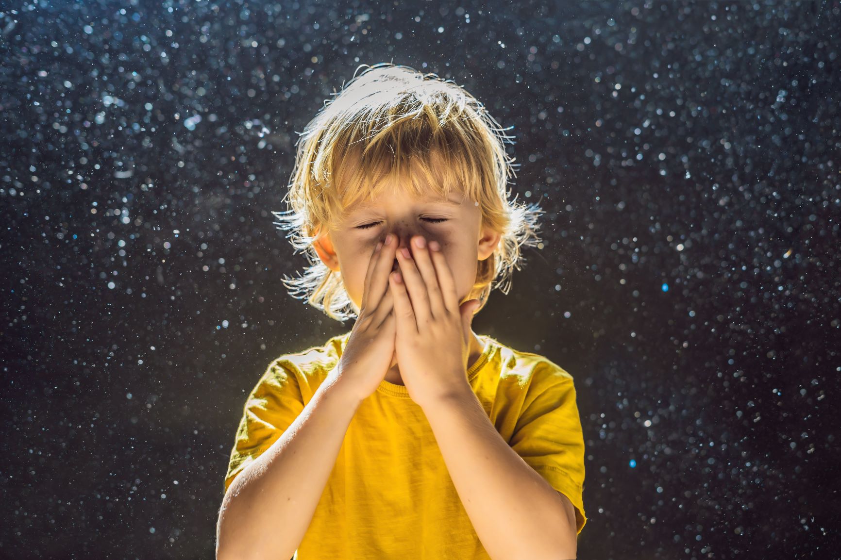 A child sneezing