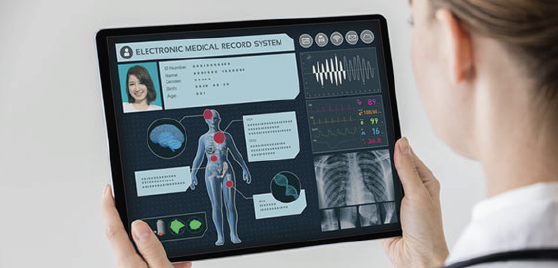 tablet with health information