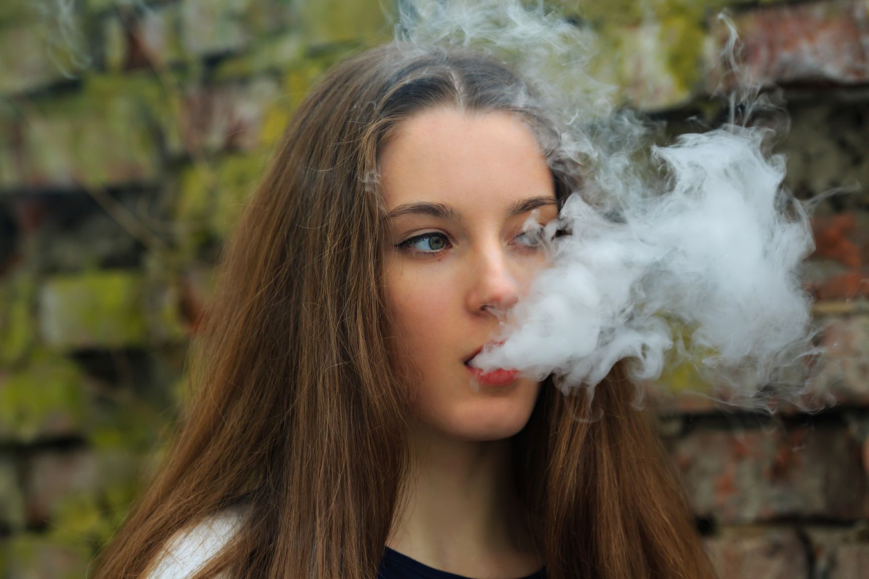 A young person vaping