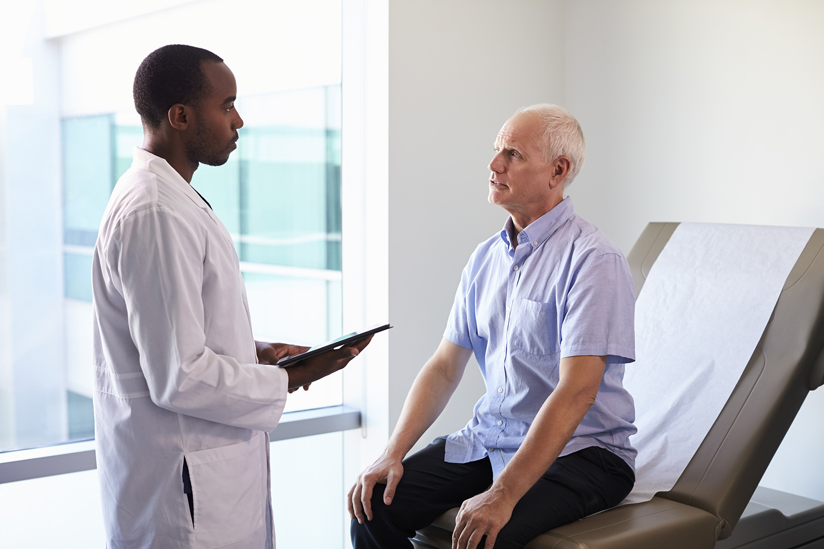 Doctor and patient in a medical office