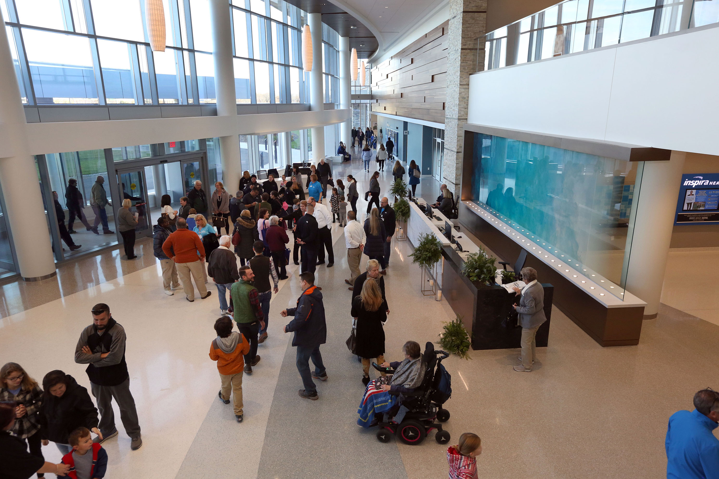 Inspira Medical Center Mullica Hill Lobby filled with community members