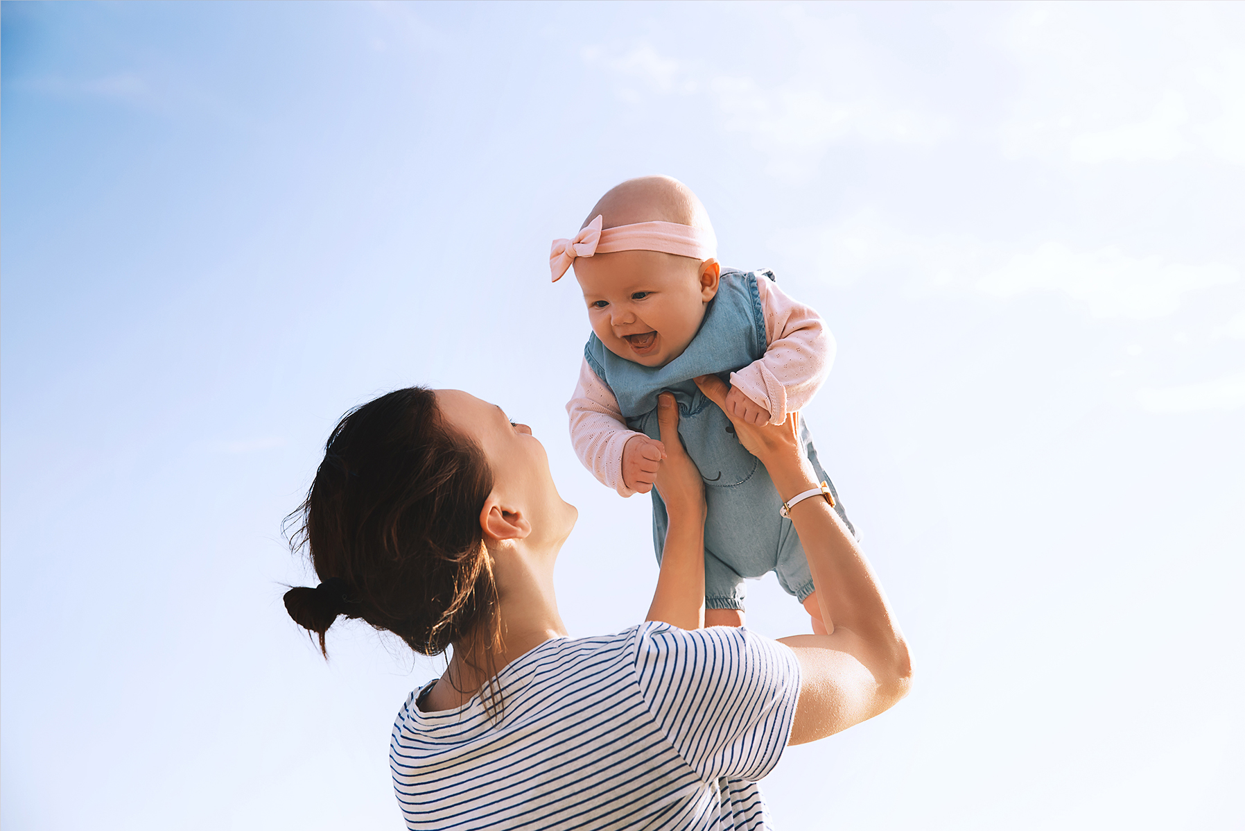 Mother holding baby