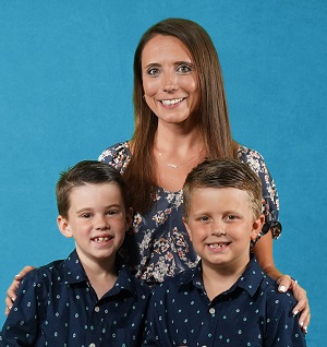 Sarah Keeton with her sons