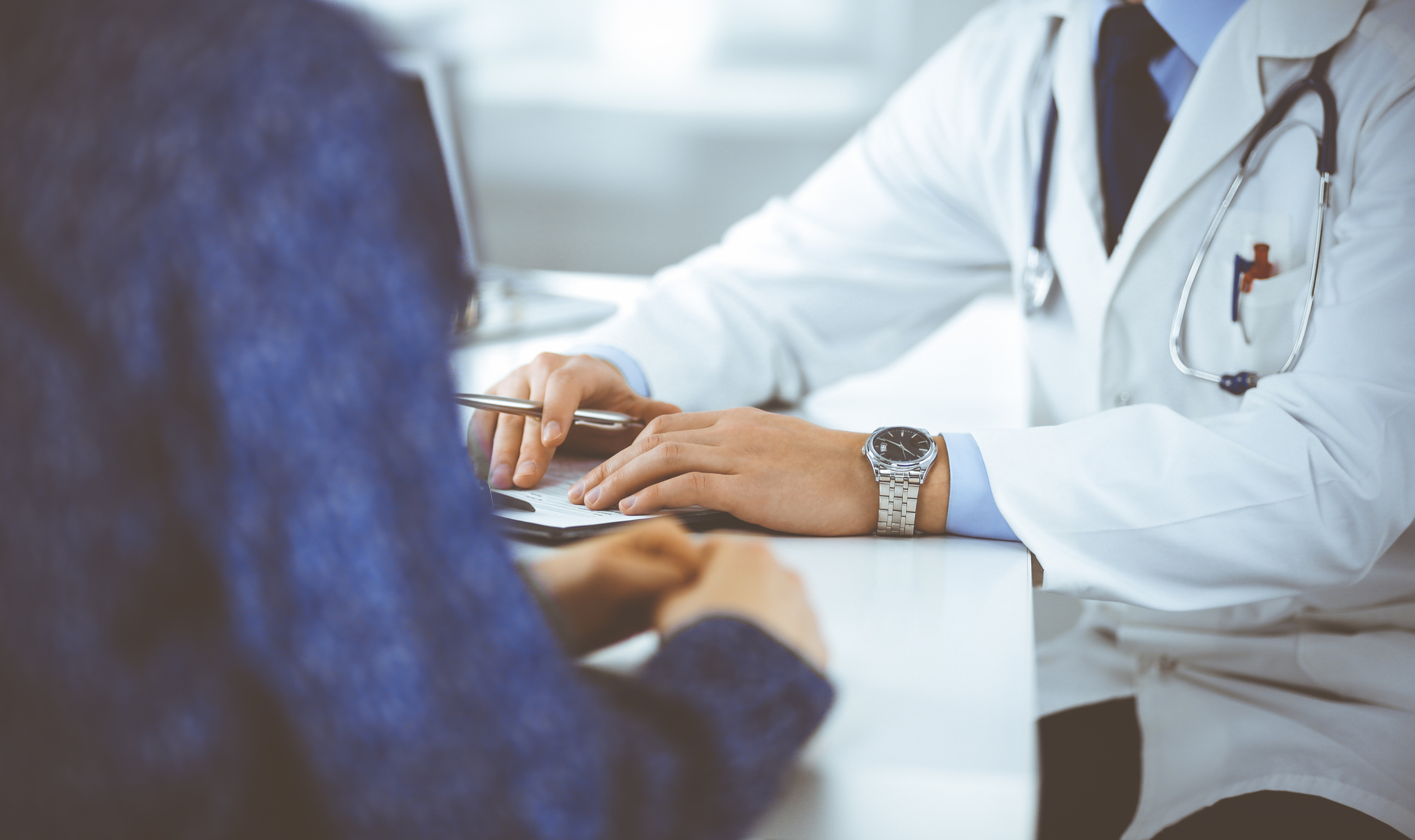 Doctor meeting with patient