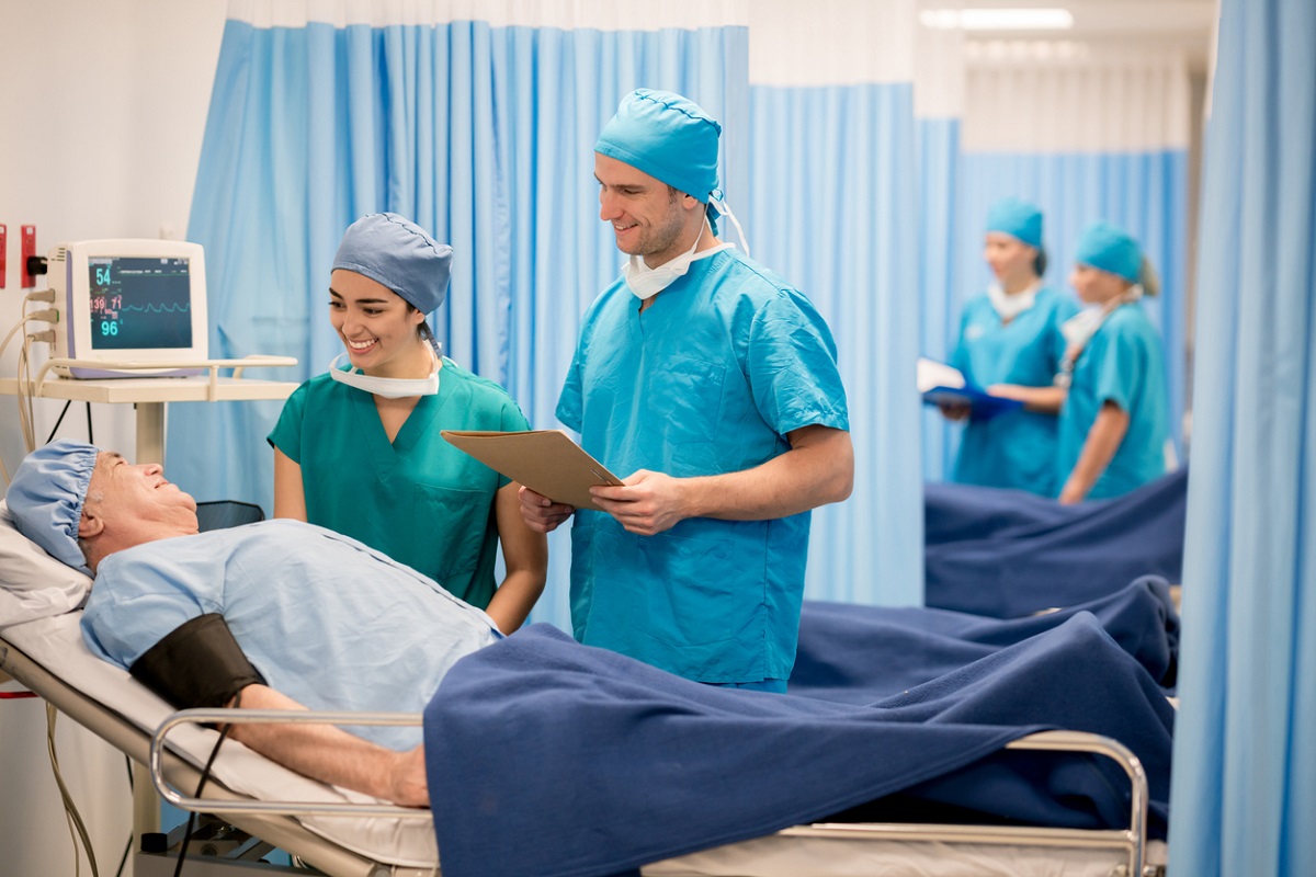 Doctor Performing Rounds with Resident