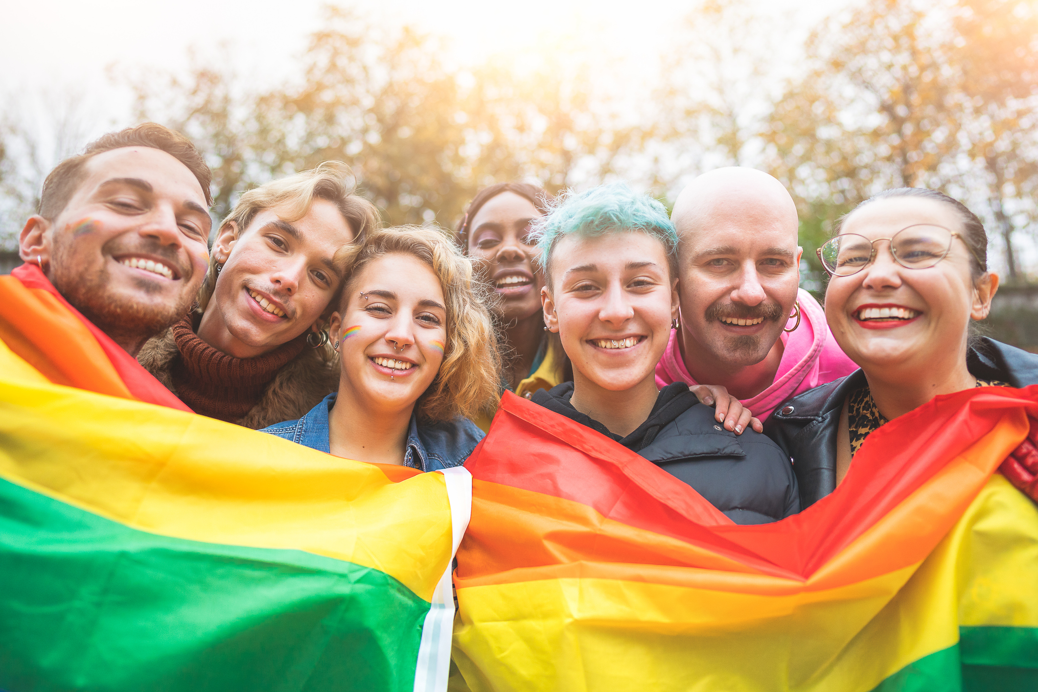 multiracial friends marching for human rights