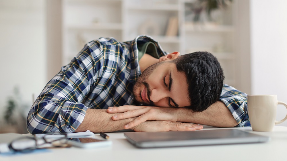 Man with Narcolepsy who fell asleep