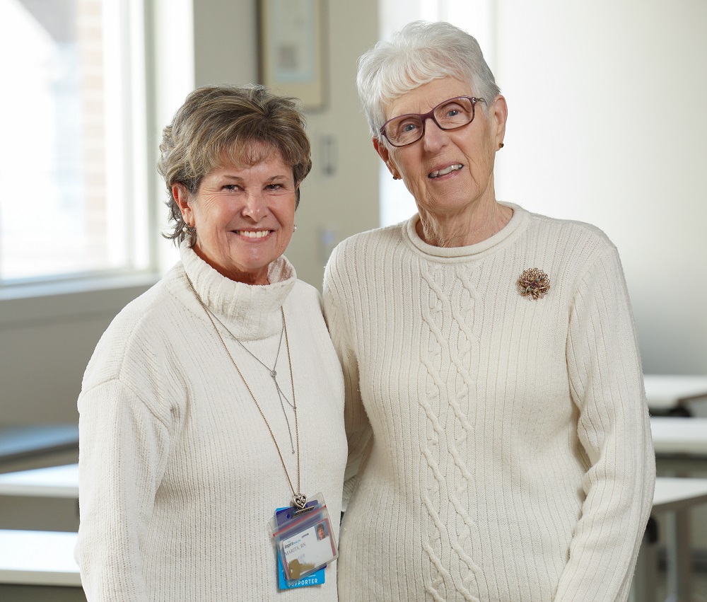 Janet Lancaster with Marita Schroy