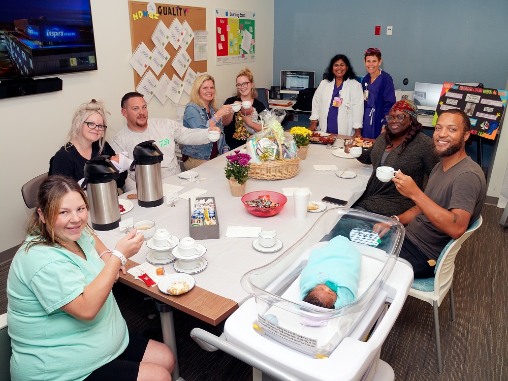 Tea and Cookies event for National Breastfeeding Month at Inspira Medical Center Mullica Hill