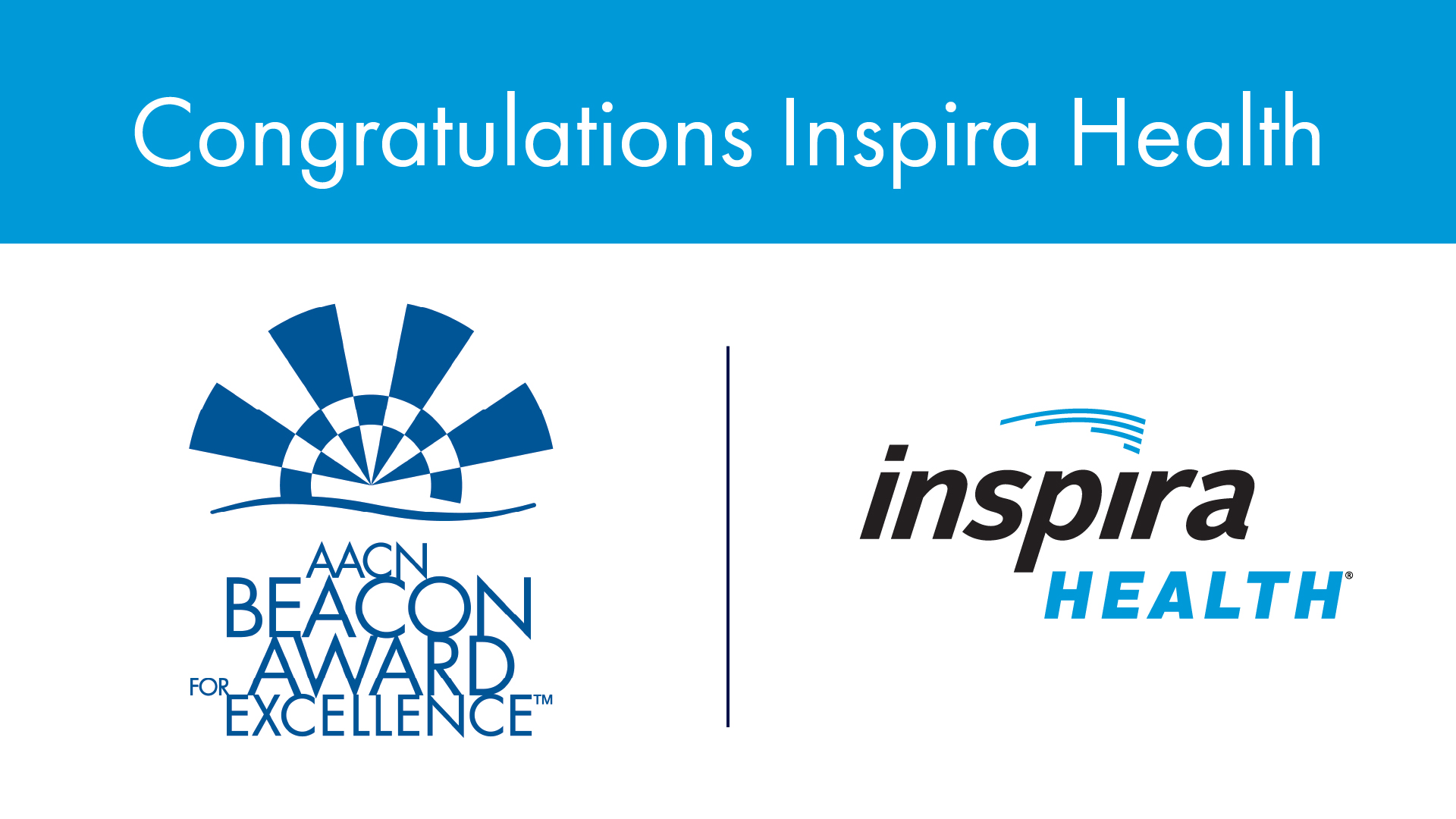 Logos of Inspira Health and Beacon Awar