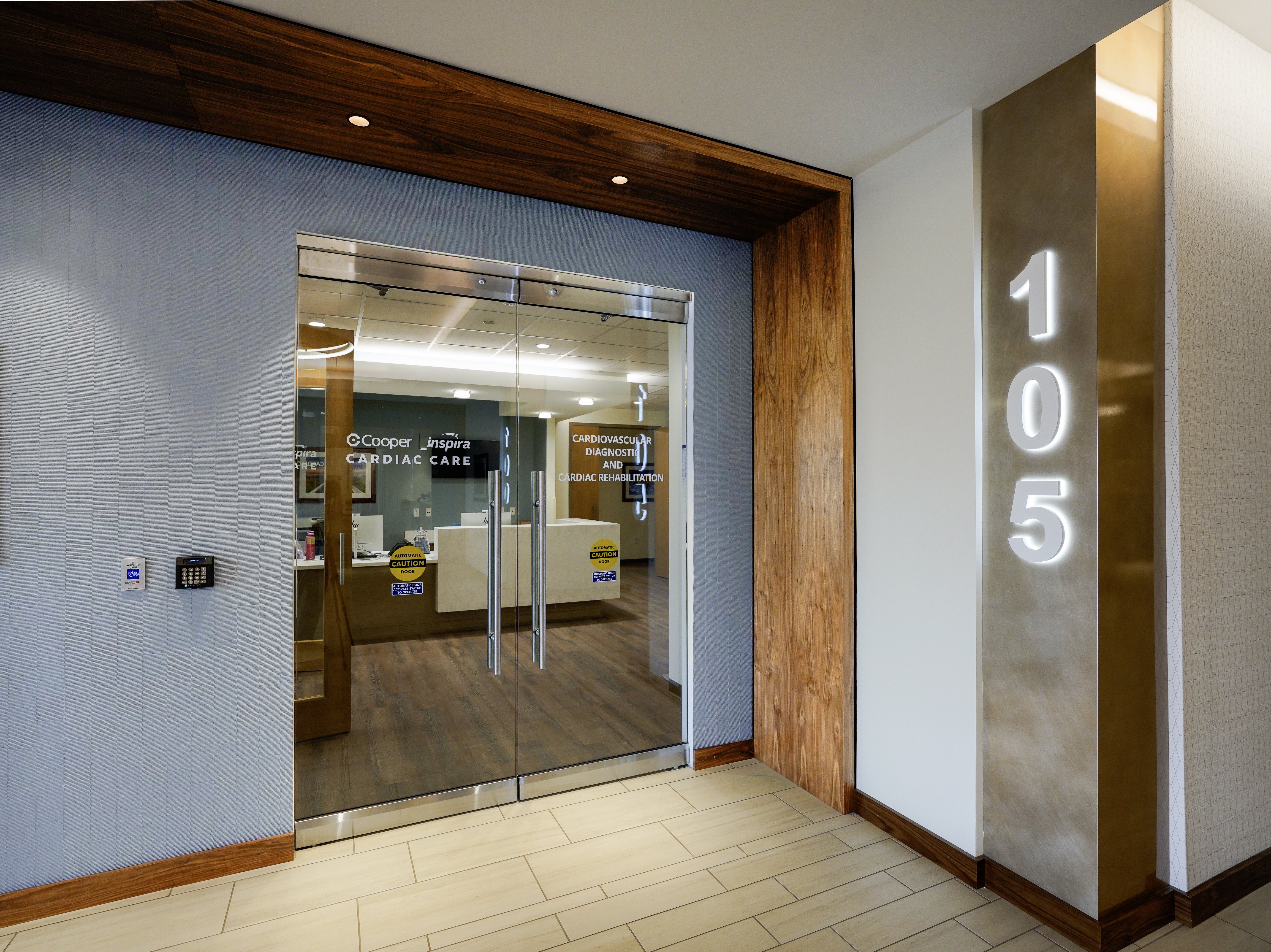 entrance door to a medical facility