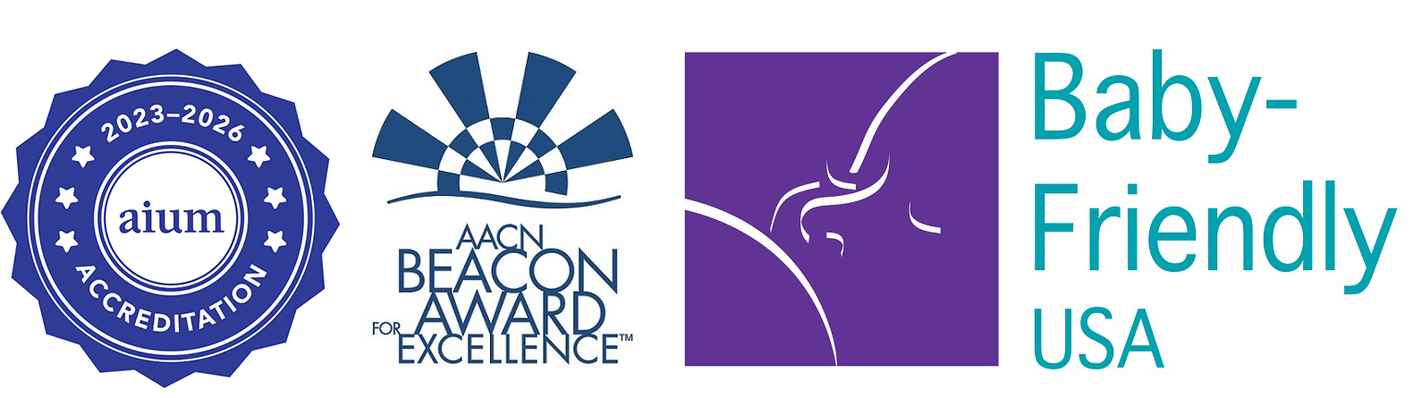 Logos of Inspira Health and Beacon Award
