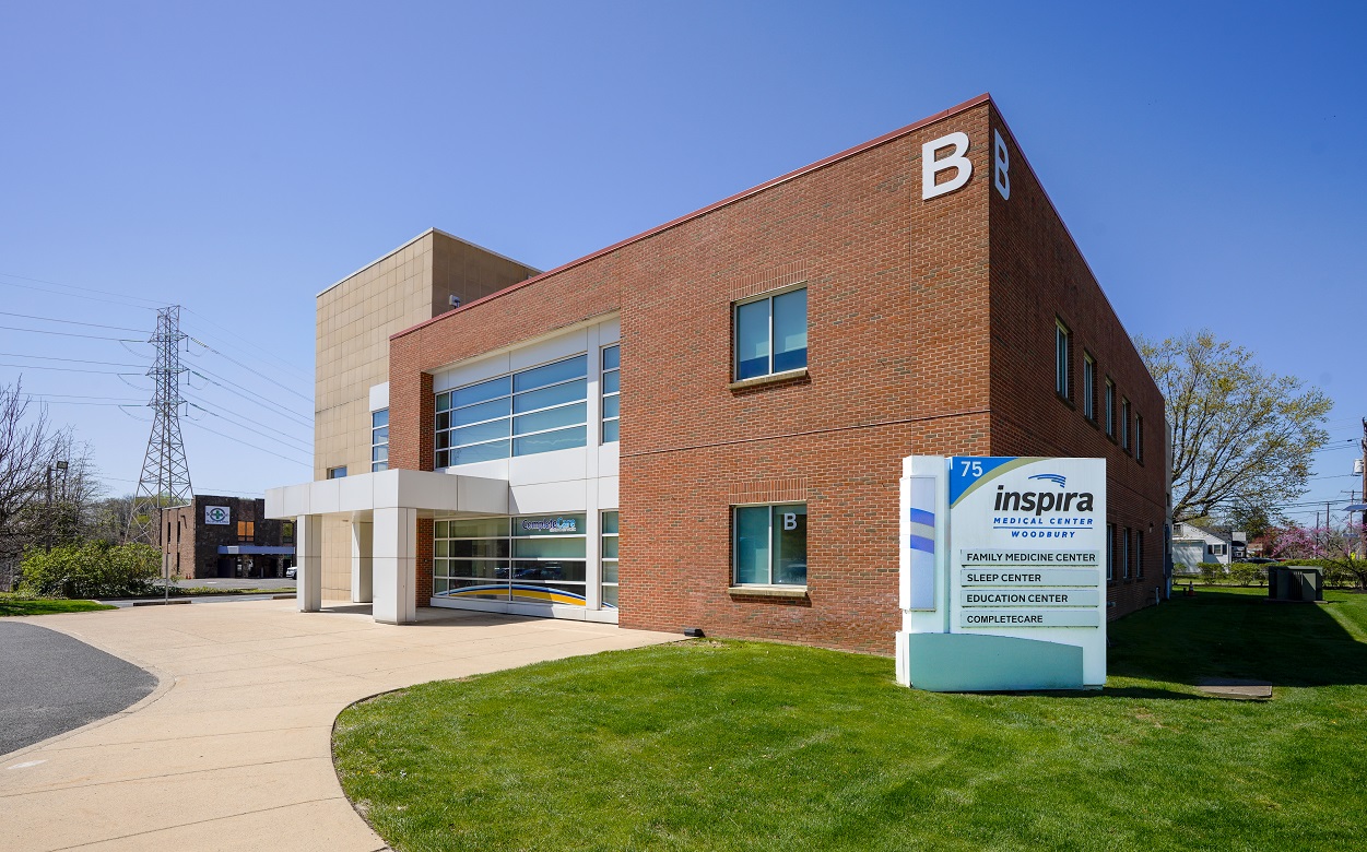 Entrance door and signage to a medical facility