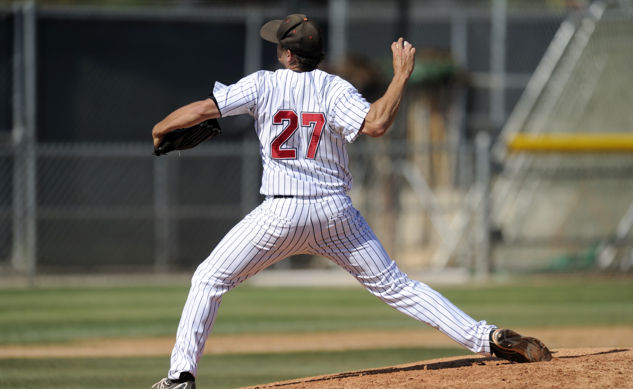 man playing baseball