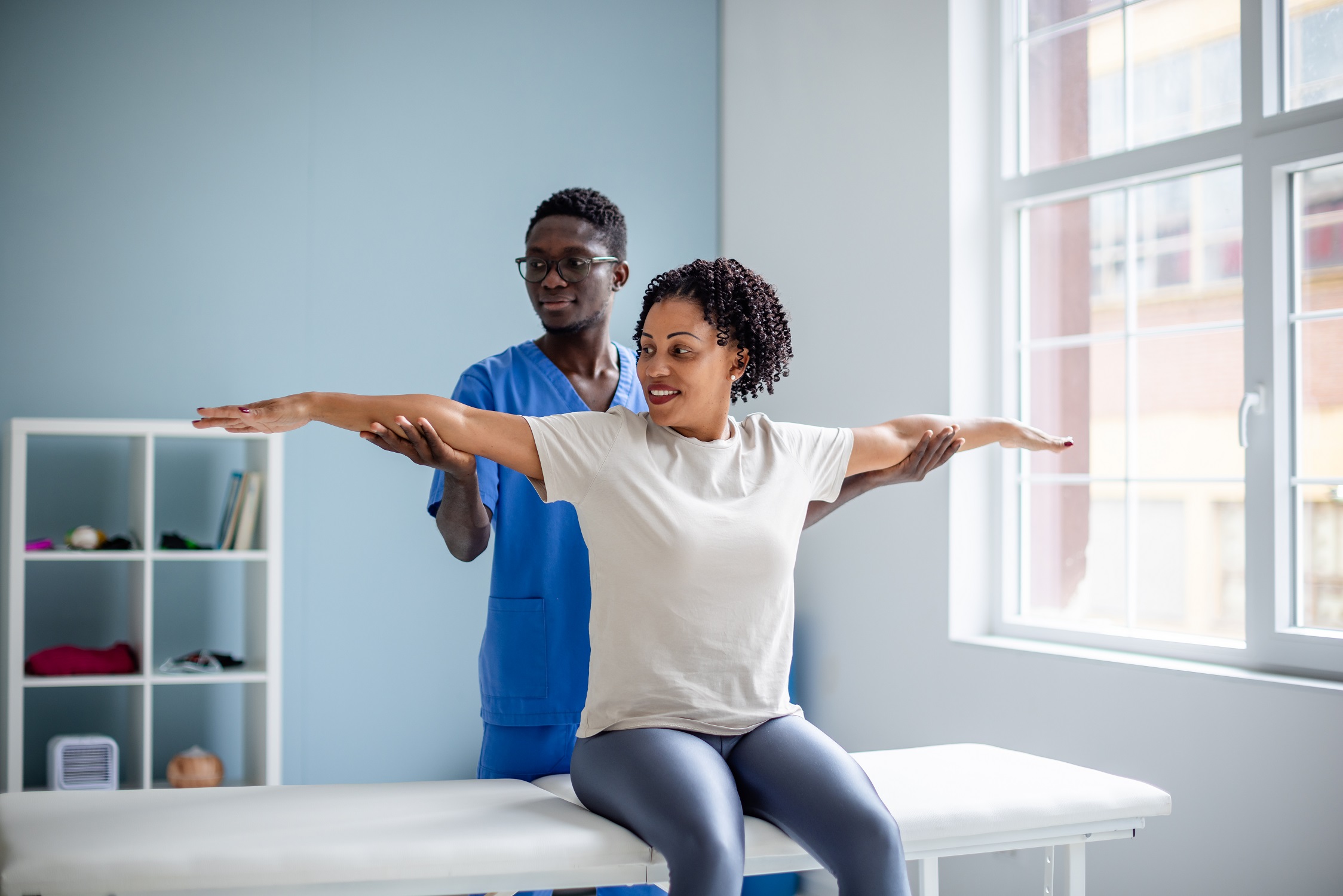 Physical therapy session with Therapist