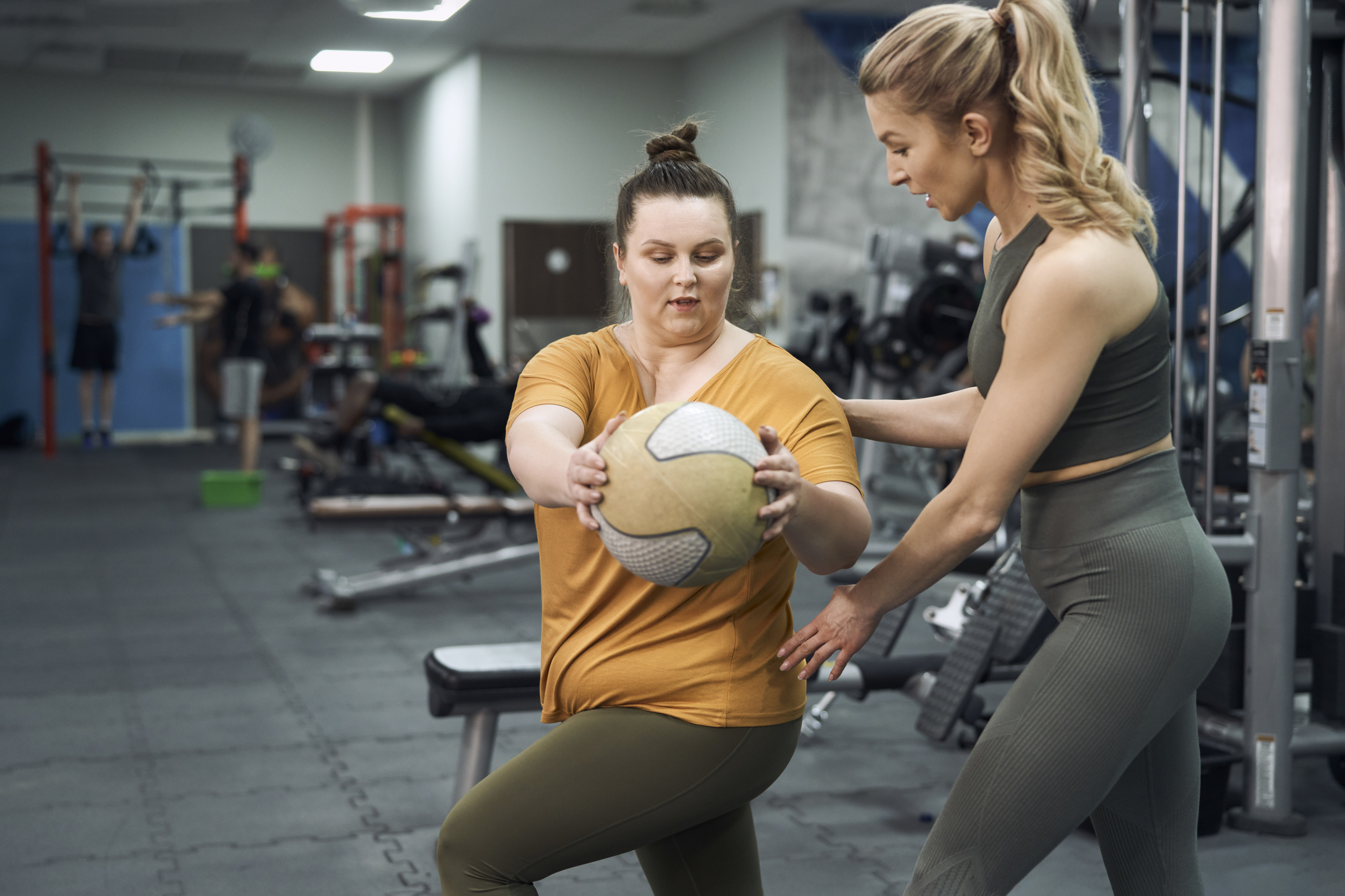 woman working out with her Physical Therapist