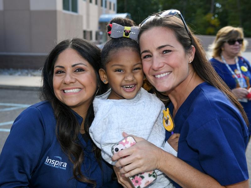 Hugs and smiles ruled the day as Inspira staff and neonatologists reunited with the children and families they had cared for in the Deborah F. Sager Neonatal Intensive Care Unit