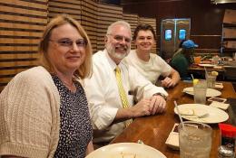 Dan and Family in Restaurant