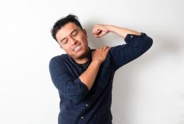Man with shoulder pain