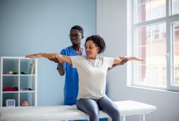 Physical therapy session with Therapist