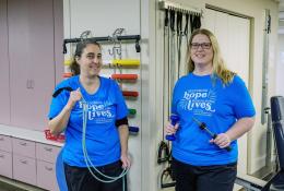 patient with physical therapist