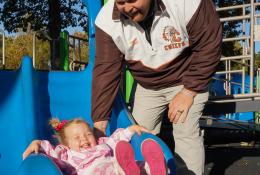 father with her daughter