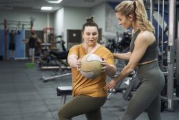 woman working out with her Physical Therapist