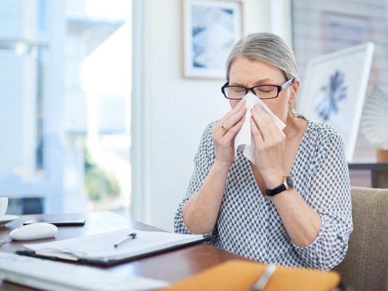 Women Sneezing with Urinary incontinence
