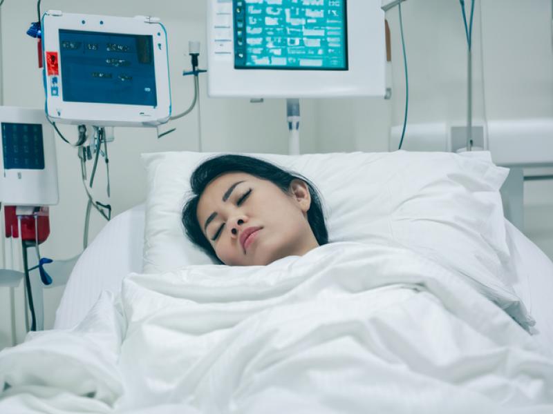 patient going through dialysis in sleep