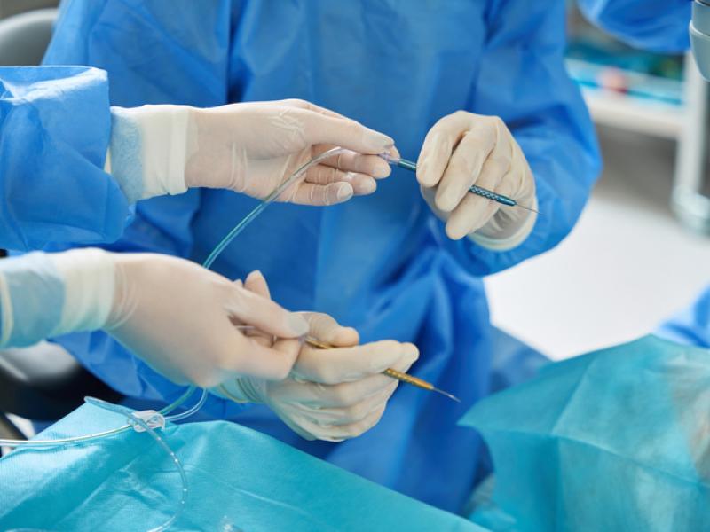 Doctor performing surgery