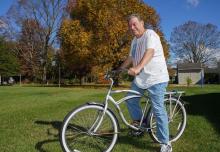 Pete Ballurio on a bike