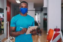 Fitness Trainer in mask