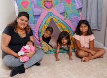 Anna Zamudio and her children recently moved into their new home.