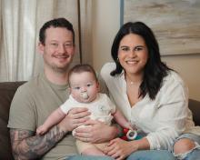 family picture with new born baby