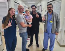 Young girl patient with Docs from ER.