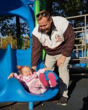 father with her daughter