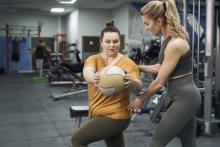 woman working out with her Physical Therapist