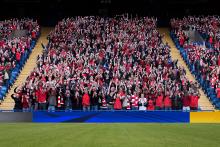 large crowd in stadium
