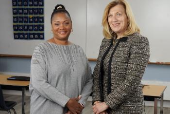 Boys and Girls Clubs of Gloucester County CEO Tay Walker and Inspira Health CEO Amy Mansue