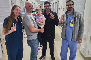 Young girl patient with Docs from ER.